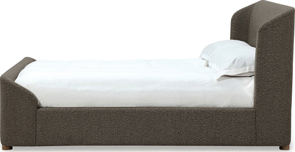 Kiki Queen-size Upholstered Platform Bed in Pumpernickel Boucle (2026)
