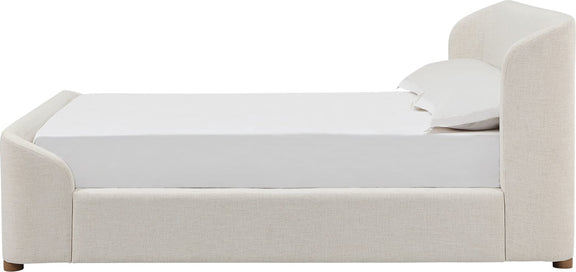 Kiki Upholstered Platform Bed in Whipped Honey Linen (2026)