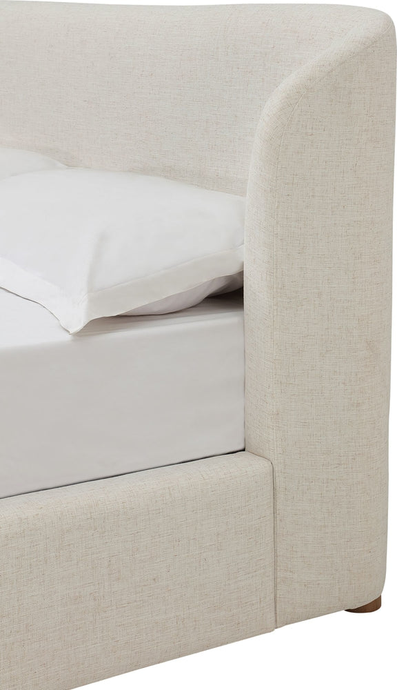 Kiki Upholstered Platform Bed in Whipped Honey Linen (2026)