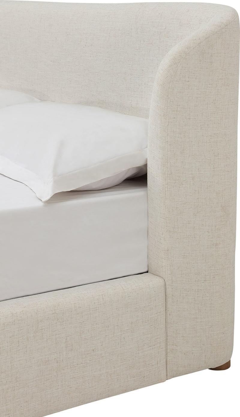 Kiki Upholstered Platform Bed in Whipped Honey Linen (2026)