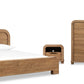 Kione California King-size Acacia Wood Platform Bed in Lioness
