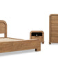 Kione California King-size Acacia Wood Platform Bed in Lioness