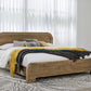 Kione King-size Acacia Wood Platform Bed in Lioness