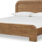 Kione California King-size Acacia Wood Platform Bed in Lioness