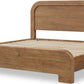 Kione King-size Acacia Wood Platform Bed in Lioness