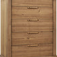 Kione Five Drawer Acacia Wood Chest in Lioness
