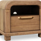 Kione One Drawer Acacia Wood Nightstand in Lioness