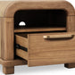 Kione One Drawer Acacia Wood Nightstand in Lioness