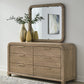 Kione Six Drawer Acacia Wood Dresser in Lioness