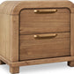Kione Two Drawer Acacia Wood Nightstand in Lioness