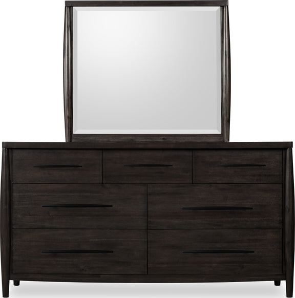 Koko Beveled Glass Wall or Dresser Mirror in Minx