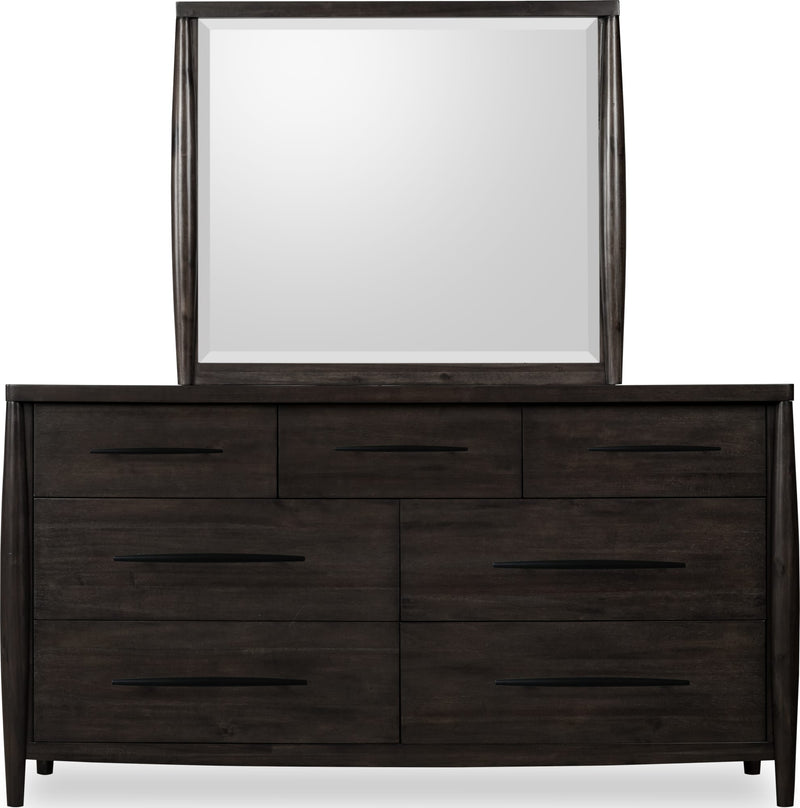 Koko Beveled Glass Wall or Dresser Mirror in Minx
