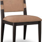 Koko Chenille Upholstered Dining Chair in Porcini and Minx