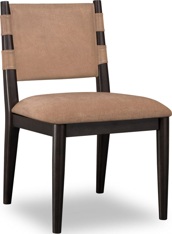 Koko Chenille Upholstered Dining Chair in Porcini and Minx