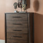Koko Five Drawer Acacia Wood Chest in Minx