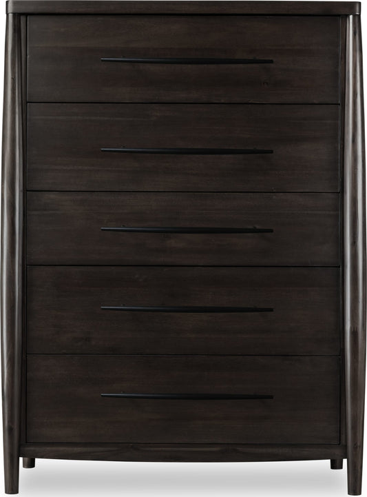 Koko Five Drawer Acacia Wood Chest in Minx
