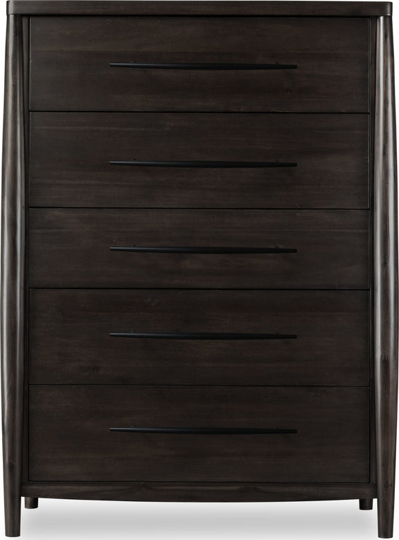 Koko Five Drawer Acacia Wood Chest in Minx