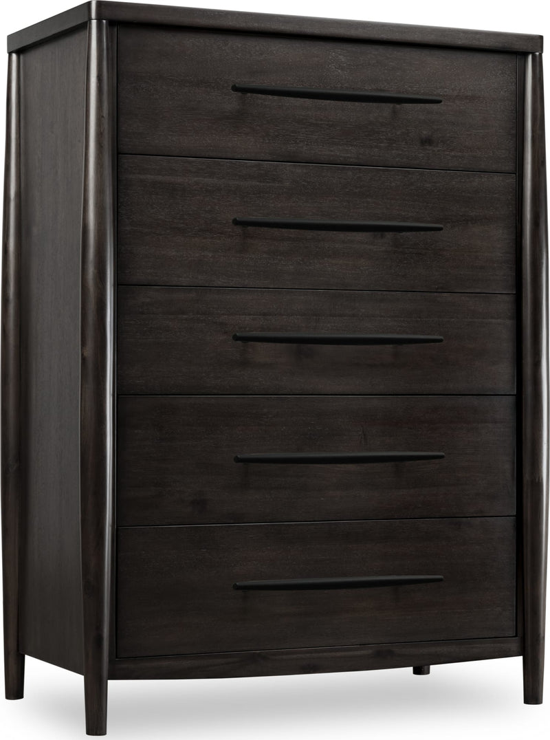 Koko Five Drawer Acacia Wood Chest in Minx