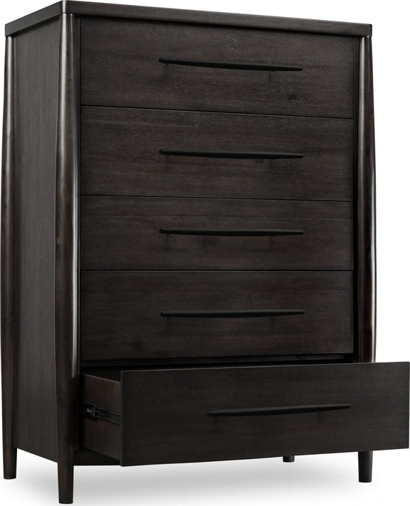 Koko Five Drawer Acacia Wood Chest in Minx