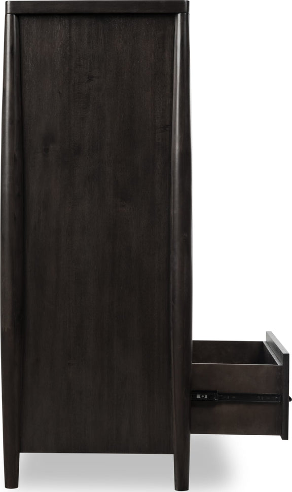 Koko Five Drawer Acacia Wood Chest in Minx