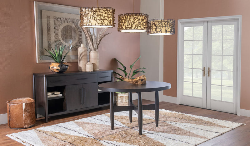 Koko Round Acacia Wood Dining Table in Minx
