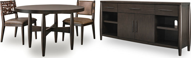 Koko Round Acacia Wood Dining Table in Minx