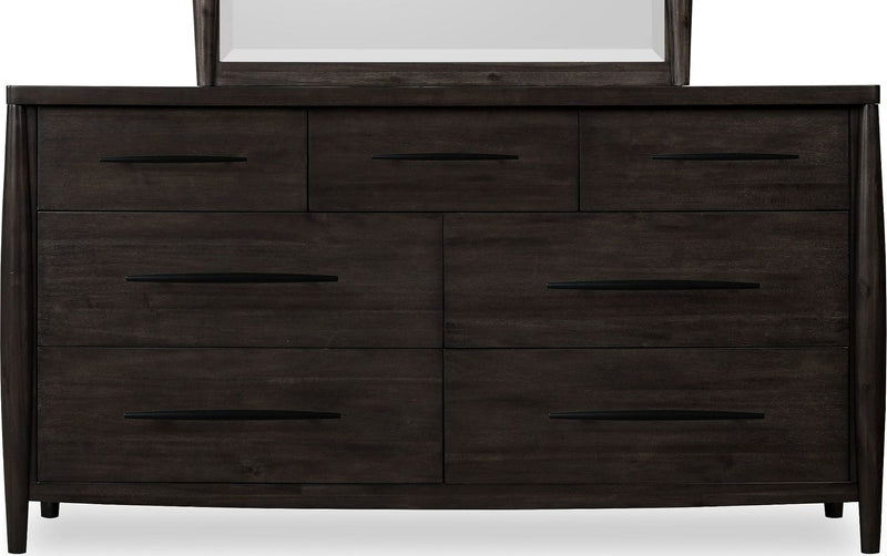Koko Seven Drawer Acacia Wood Dresser in Minx