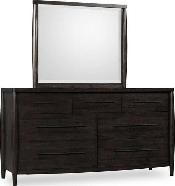 Koko Seven Drawer Acacia Wood Dresser in Minx