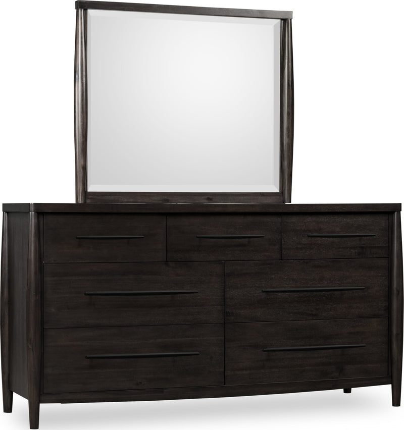 Koko Seven Drawer Acacia Wood Dresser in Minx