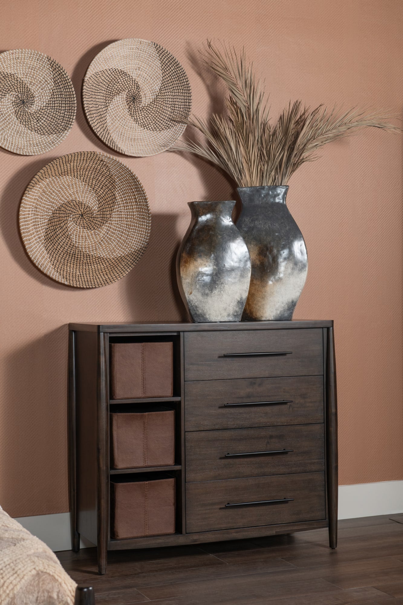 Koko Sweater Chest with Storage Bins in Minx