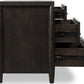 Koko Three Drawer Nightstand with Cord Management in Minx