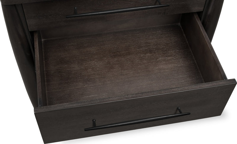 Koko Three Drawer Nightstand with Cord Management in Minx