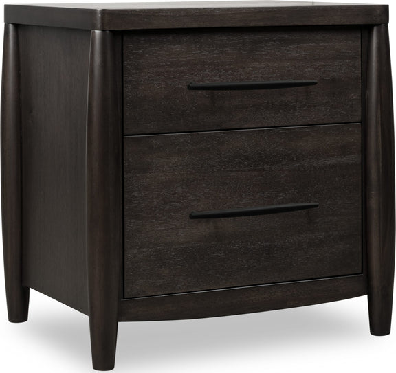 Koko Two Drawer Nightstand with Cord Management in Minx