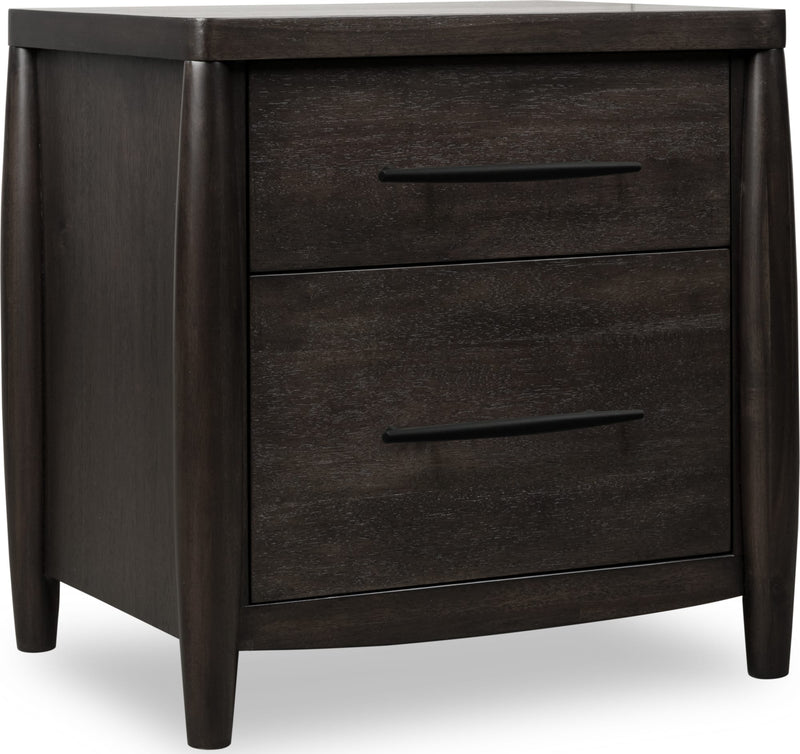 Koko Two Drawer Nightstand with Cord Management in Minx