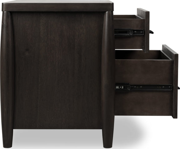 Koko Two Drawer Nightstand with Cord Management in Minx