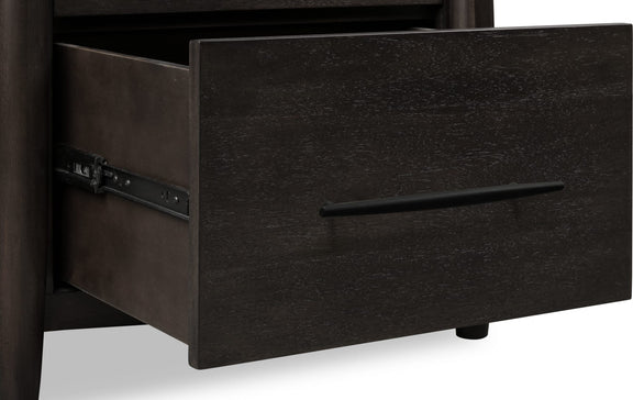 Koko Two Drawer Nightstand with Cord Management in Minx