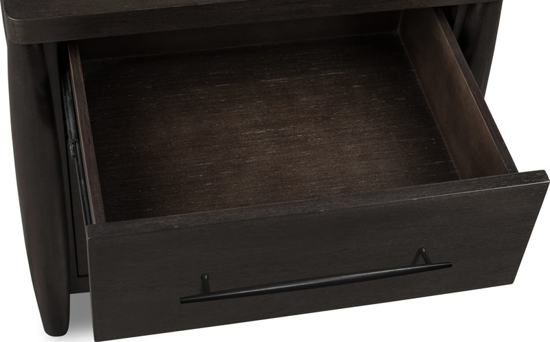 Koko Two Drawer Nightstand with Cord Management in Minx