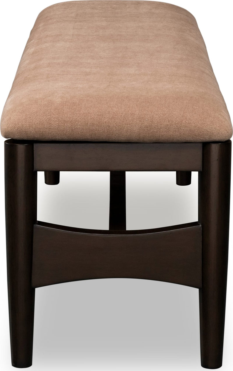 Koko Upholstered Dining Bench in Minx