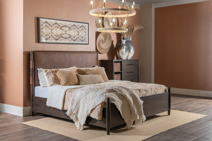 Koko Upholstered Panel Bed in Minx