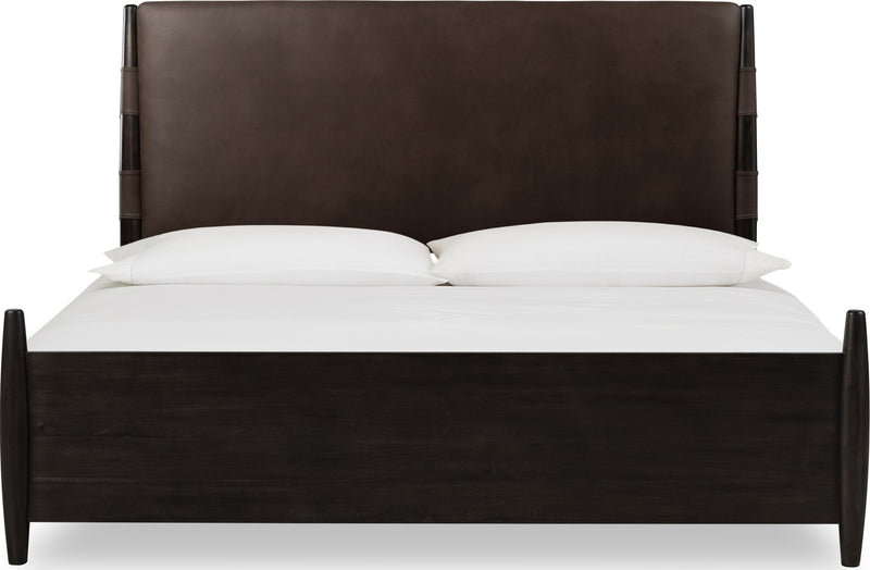 Koko Queen-size Upholstered Panel Bed in Minx