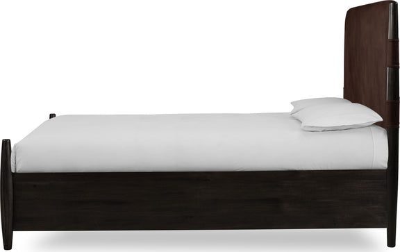 Koko Queen-size Upholstered Panel Bed in Minx