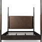 Koko Queen-size Upholstered Poster Bed in Minx