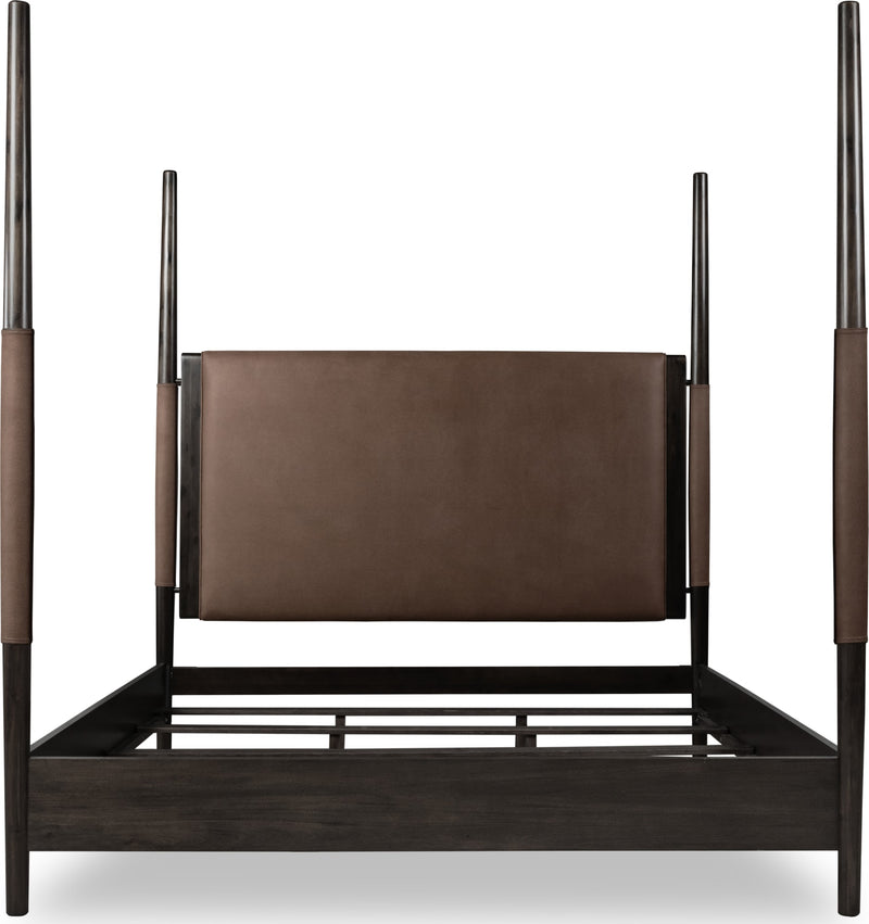 Koko King-size Upholstered Poster Bed in Minx