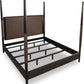 Koko Queen-size Upholstered Poster Bed in Minx