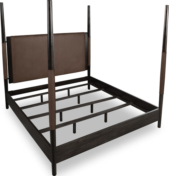 Koko King-size Upholstered Poster Bed in Minx