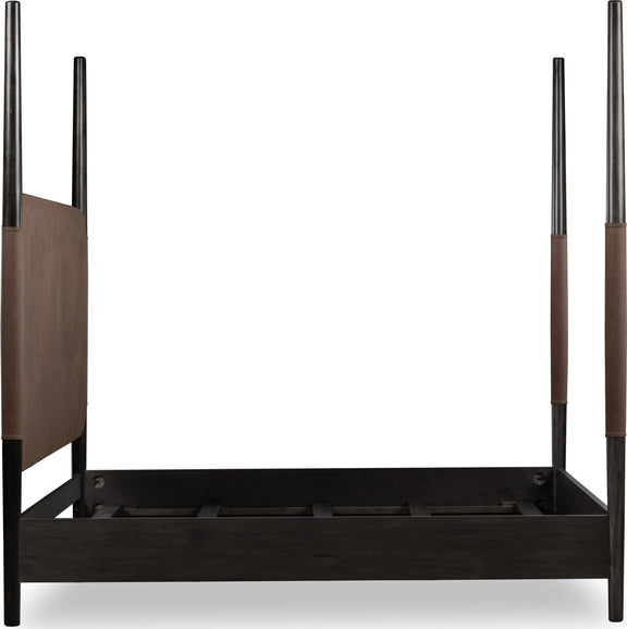 Koko California King-size Upholstered Poster Bed in Minx