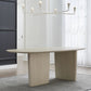 Liv Ash Wood Oval Dining Table in White Sand