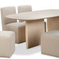 Liv Ash Wood Oval Dining Table in White Sand