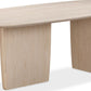 Liv Ash Wood Oval Dining Table in White Sand