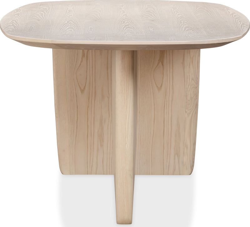 Liv Ash Wood Oval Dining Table in White Sand